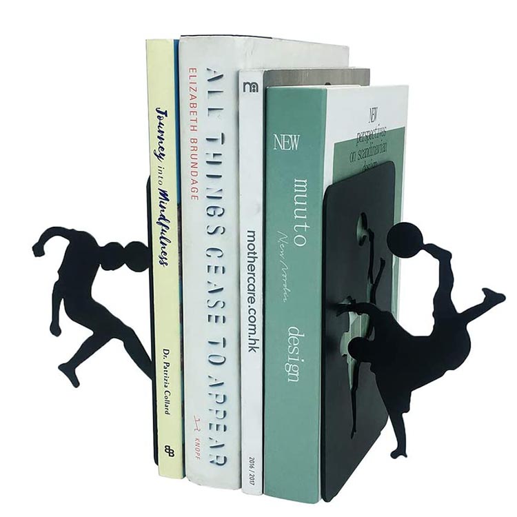 Мультяшный спортивный человеческий декоративный книжный конец, сверхпрочная железная подставка для книг под заказ, винтажная полка, Декор, книжный держатель