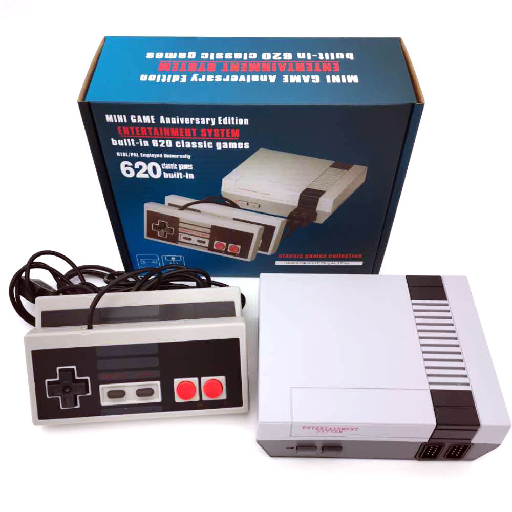 Оптовая продажа семья ТВ чехол Классический FC 8bit Juegos мини Consola 620 Ретро 8 бит портативная игровая консоль для Nintendo nes