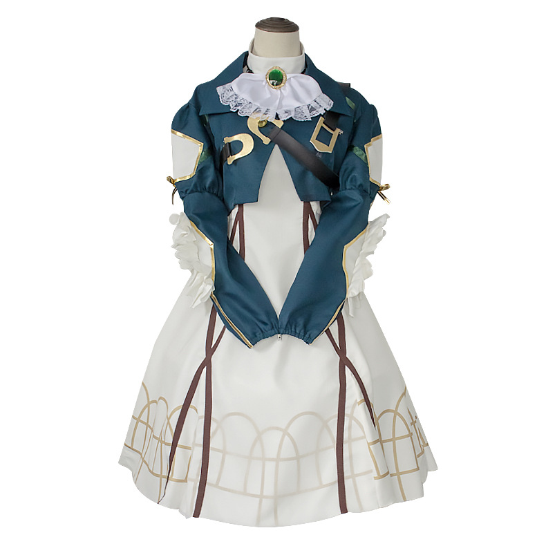 Фиолетовые платья для косплея девушки аниме Evergarden Lolita с плечевым ремнем