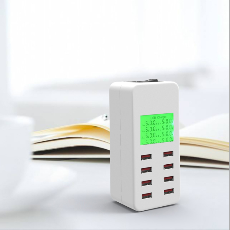 MULTI-PORT USB charger quick charge multi-plug mobile phone can be charged display smartphone charger