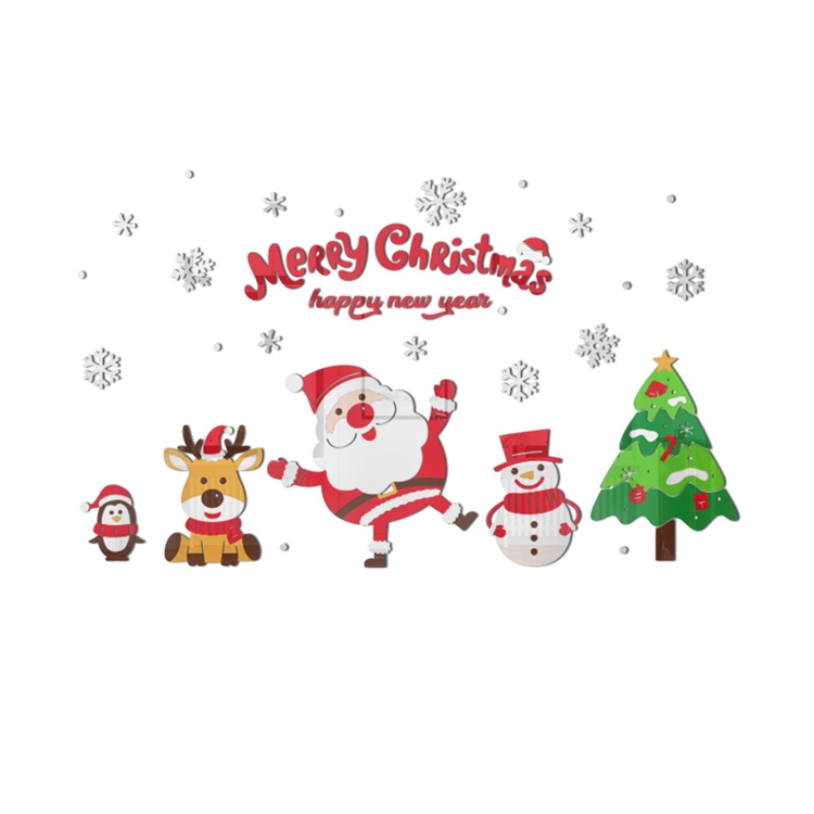 Wholesale custom christmas window wall christmas decoration window sticker home decor