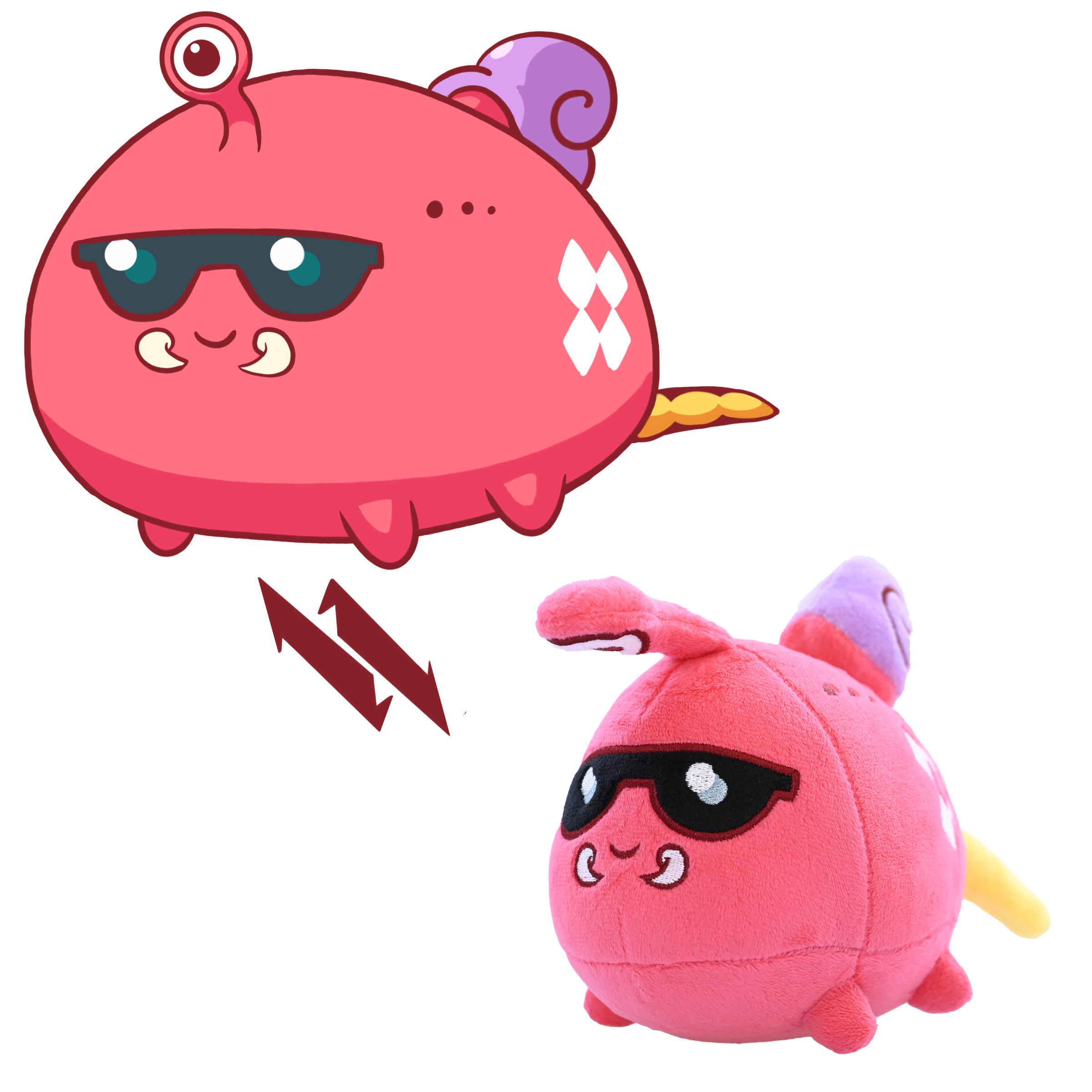 Custom Made Soft Online Game Plush Toy Axie Infinity Axs OEM ODM Art Blocks Plushies Animal