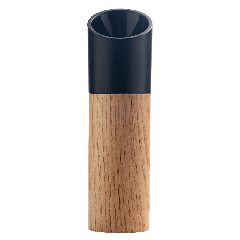 CL108 Wooden Salt and Pepper Mill Spice Jar Container Kitchen Gadget Spice Bottle Adjustable Ceramic Grinder Manual Herb Grinder