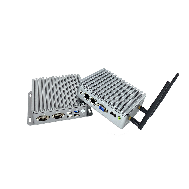 Новый дизайн 2020, intel industrial box, компьютер без вентилятора, встроенный ПК celeron j1900, мини-ПК для рекламного плеера