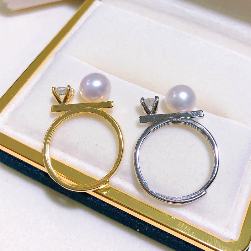 8-9mm AAA Flat Round Shaped Edison Pearl Cultured Freshwater Pearl Ring For Jewelry Making 1 buyer