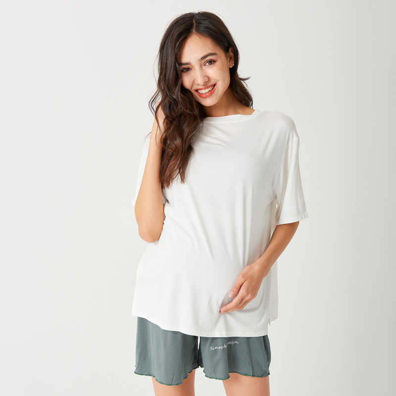 Summer Casual breathable Shorts Pregnant Nightwear Maternity Pajama Sets