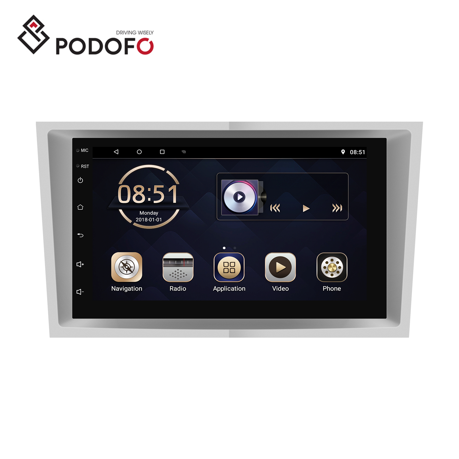 Podofo 2Din 7 "Android 10,0 автомобильное радио видео с GPS навигацией Wifi телефонная связь для Opel/Astra/Antara/Vectra/Corsa/Zafira (серебристый
