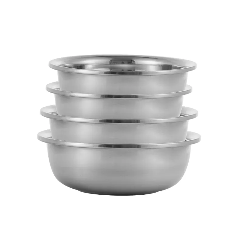 Stainless Steel Large Big Basin Salad Bowl Set Washing Basin For Vegetable And Fruit