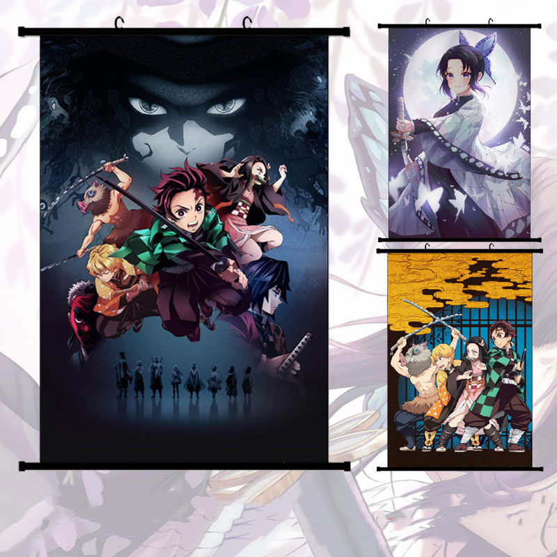 Изготовленный На Заказ демон kimetsu без Yaiba убийца аниме размеры настенная ткань аниме фильм Обучающие плакаты печати аниме плакат