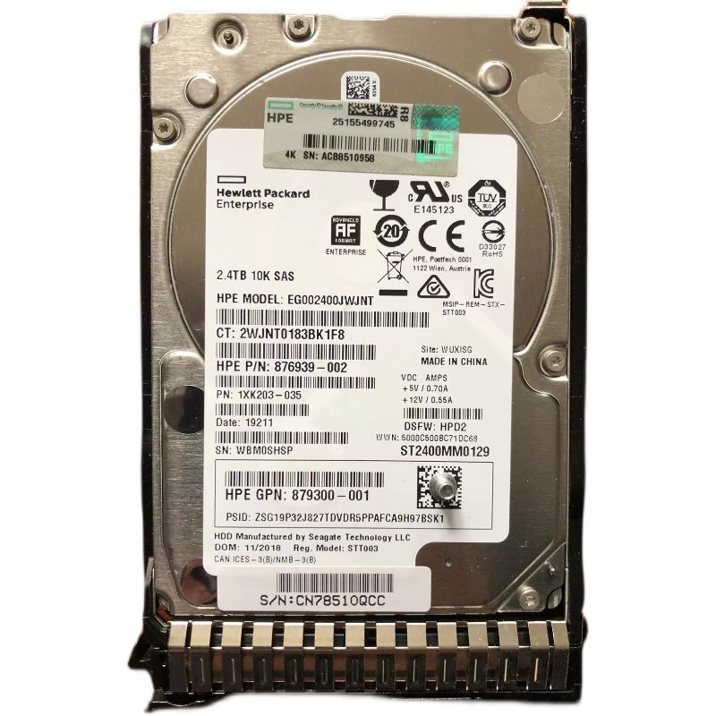 2022 Новое поступление 881457-B21 HPE оригинальный 2,4 ТБ SAS 12G Enterprise 10K SFF SC 512e DS HDD 881507-001 для HPE Server G8/G9/G10