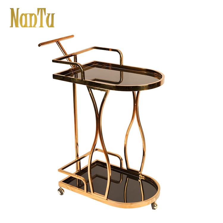 Hotel Wine Tea Food Drinks Service Serving Luxury Hand KTV Bar Trolley Cart