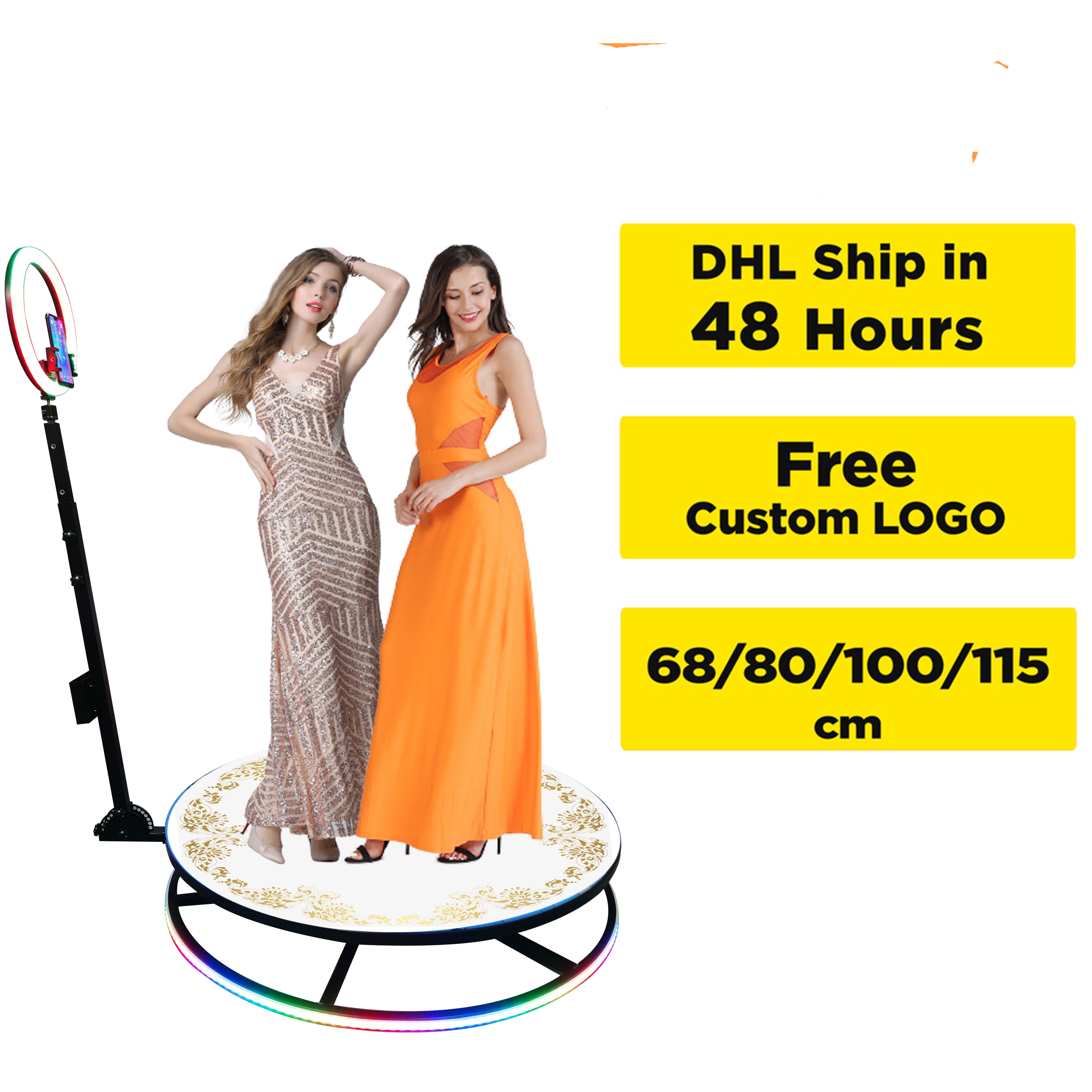 Professional Portable Degree 360 Photo Boothto Booth 45 Inch Wholesale