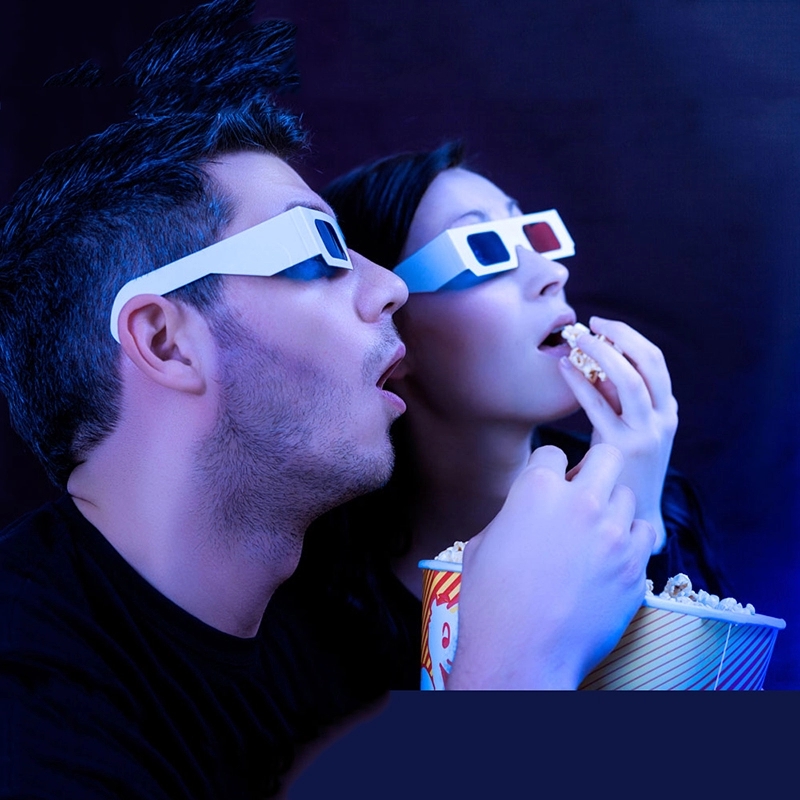 3d красные, синие Бумажные Очки для просмотра 3d фильмы, 3d очки для продажи