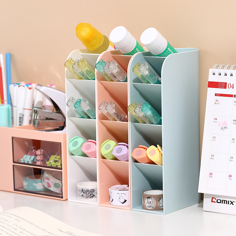 Comix Wholesale Multi-function 4 Tier Decorative Pen Desktop Art Organizer and Accessories Storage Caddy