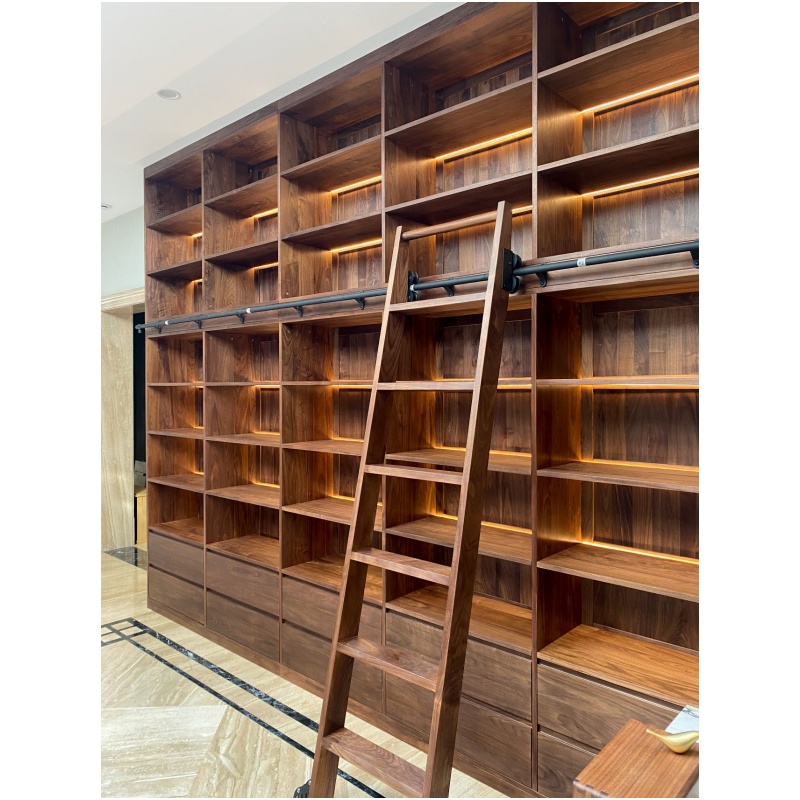 Solid Wood Wardrobe Bookshelf for Home Office or Apartment Use for Library Settings
