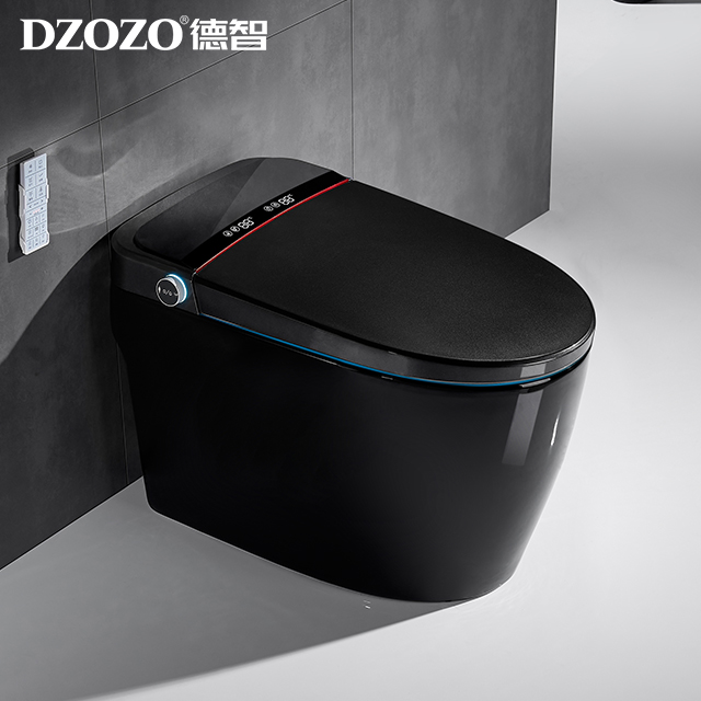 110V modern home hotel sanitary ware electric closestool smart toilet bowl bidet automatic black bathroom toilet