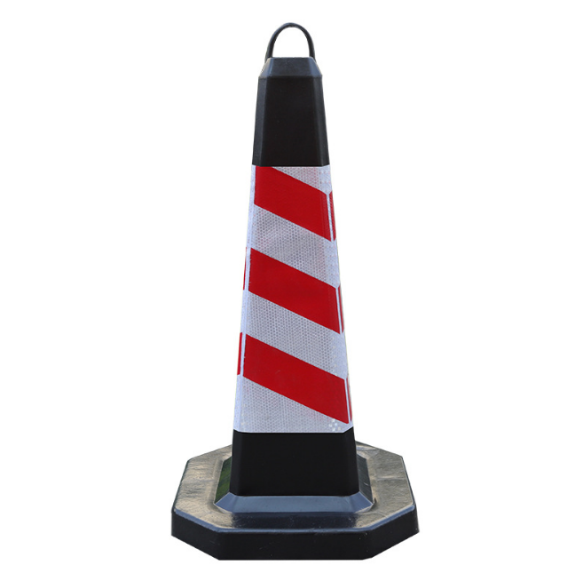 DFSC2 Multipurpose PVC Plastic Square Safety Cone for Parking, Soccer, Caution, Kids and Construction 70cm Height