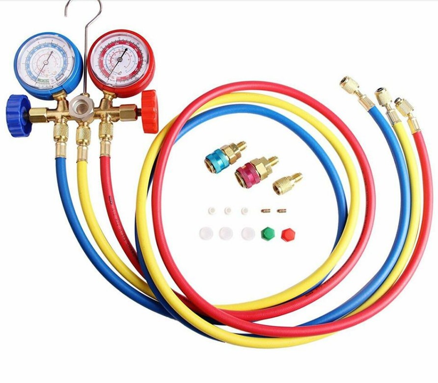 Для R134A R12 R22 R502 инструмент для кондиционирования воздуха, диагностика переменного тока, манометр, набор, автомобильные аксессуары