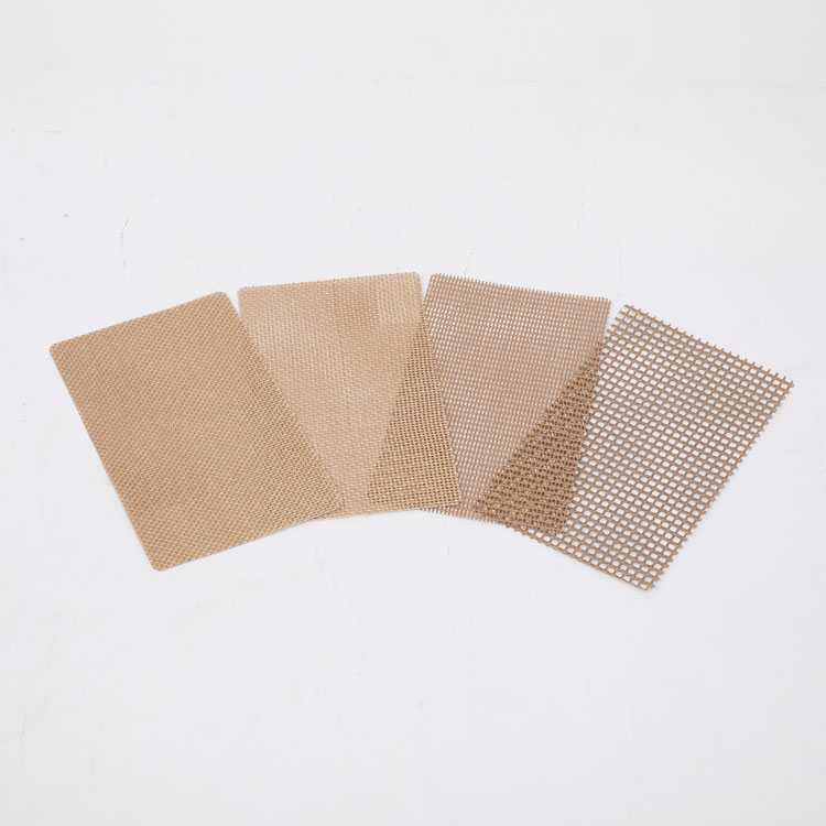 Black  Brown Air Permeability PTFE Coated Fiberglass Mesh Belt For Belt Conveyor