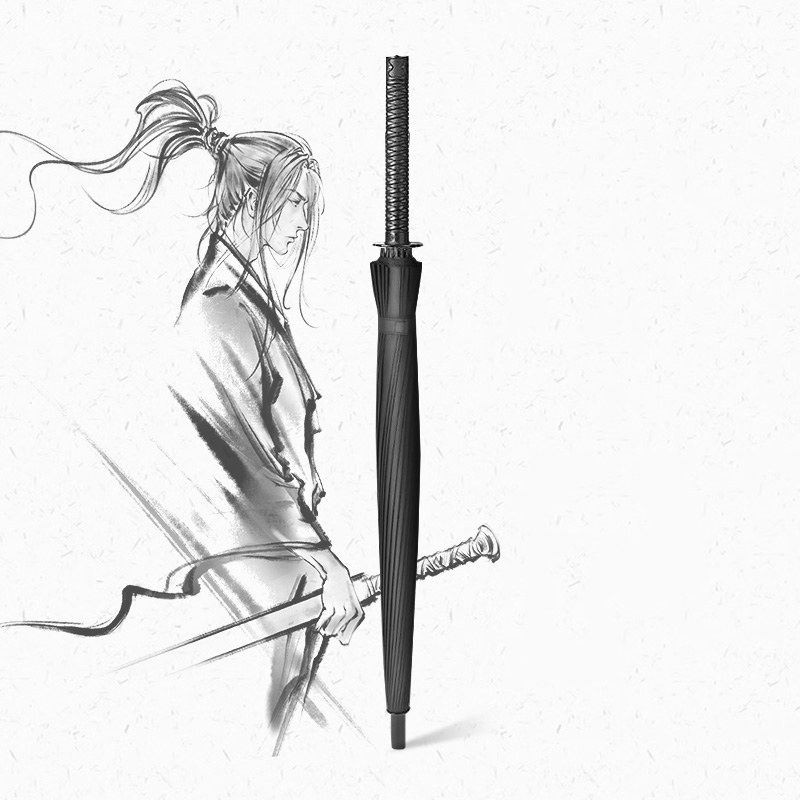 25 Inch New Design Katana Japanese Samurai Sword Shaped Handle Straight Umbrella