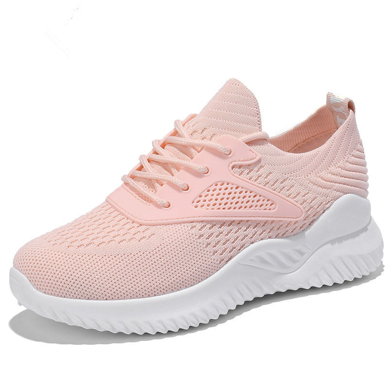 Fashion Breathable Flyknit Upper Sneakers Sport Shoes for Women