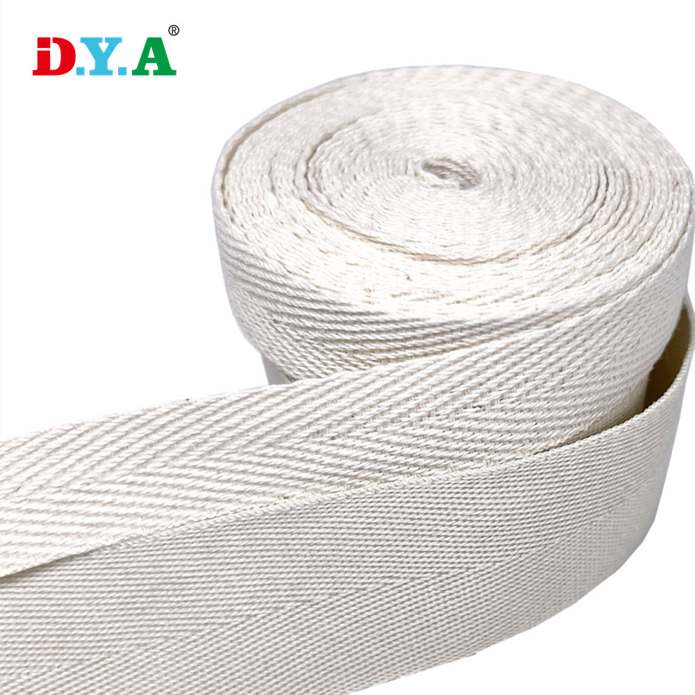 Custom Color Width Herringbone Cotton ribbon 1cm 1.5cm 2cm Clothing Decorative Edging Cotton Bias Binding Tape