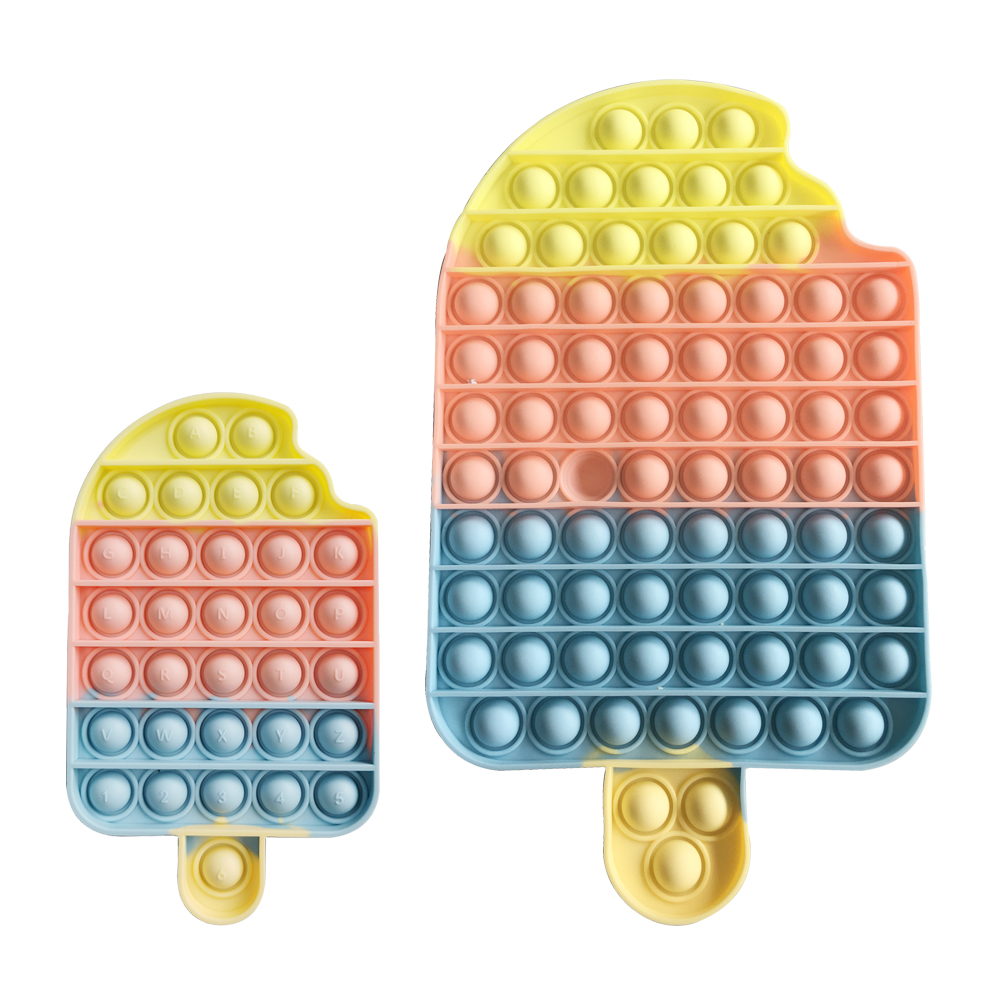 New Arrival Push Pop Bubble Fidget Sensory Toy Stress Reliever Large Size Big Giant Ice Cream Popsible Fidget Popper