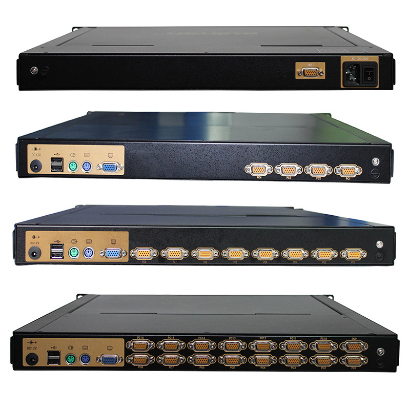 15 дюймов led экран 1U стоечный KVM консоль lcd vga 16 портов kvm удлинитель для головок