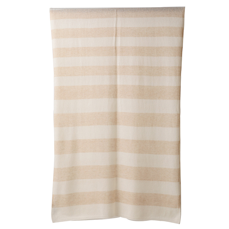 Inner Mongolia Factory Wholesale Autumn and Winter New Two-color Striped Cashmere Warm Scarf Custom Women's Striped Wrap Shawl