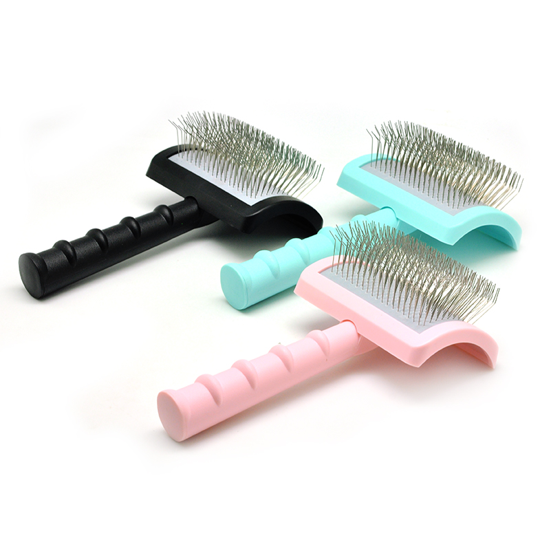 Pro Quality Self Cleaning Slicker Brush Universal Master Groomer Soft Pin For Small Dogs Long Hair With Coated Pins