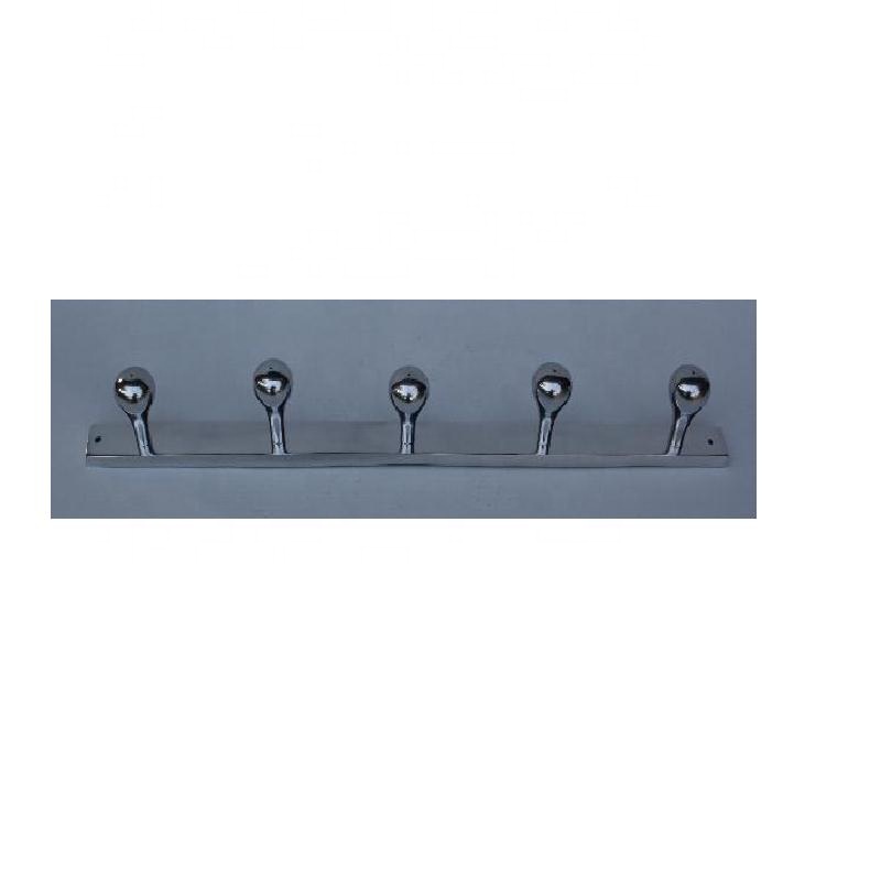 Cast Aluminium wall hooks in mirror polish knob shape pegs