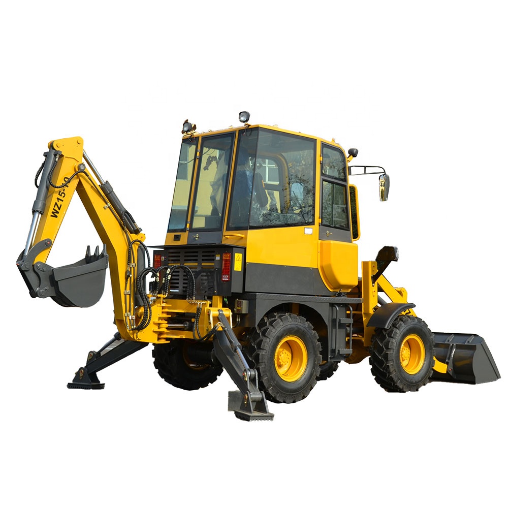 Laigong маленький трактор 4wd с поворотным сиденьем с экскаватором и фронтальным погрузчиком