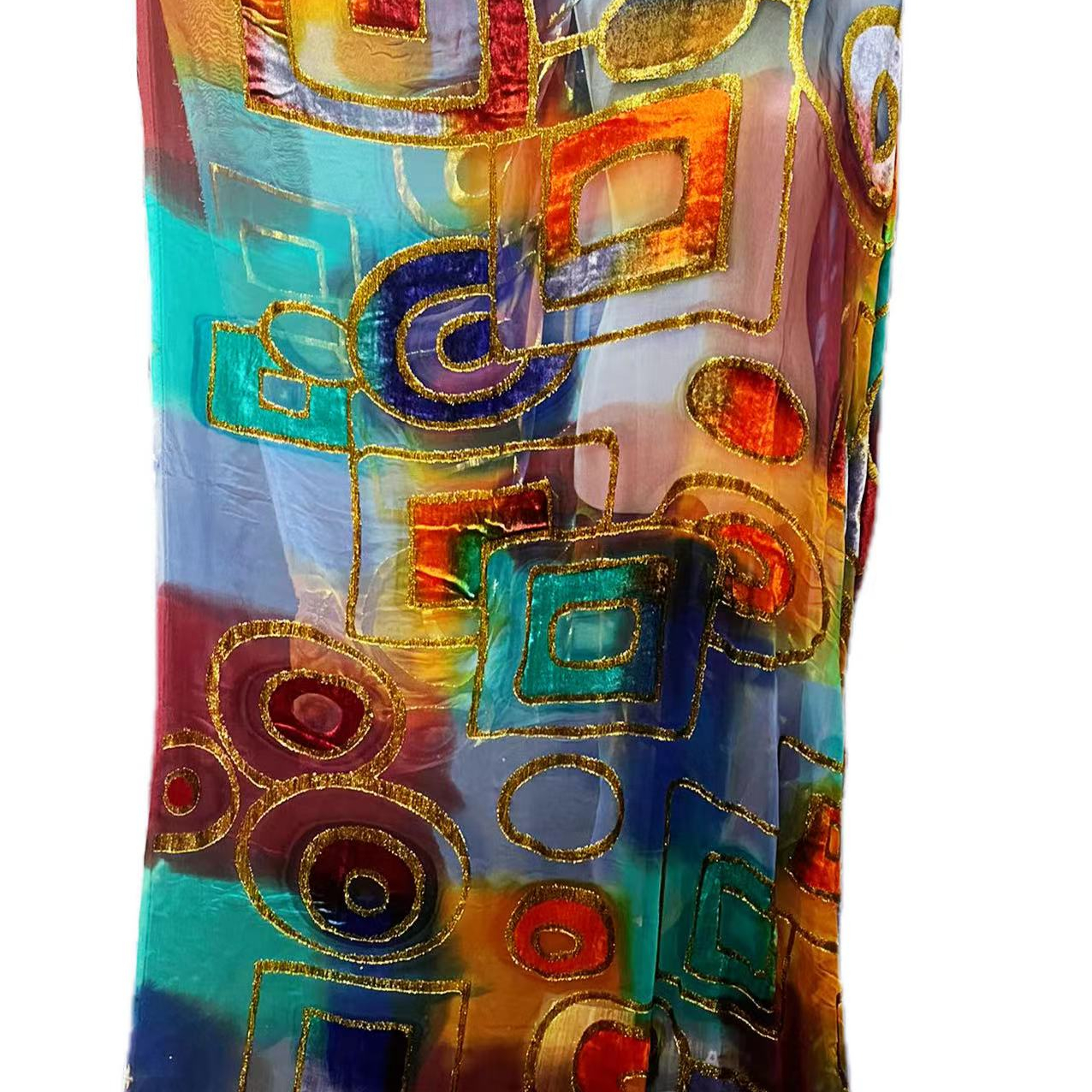 Ready to ship pure silk dress somali diracs fabric somali dirac fabric printed 3.5 meters per piece