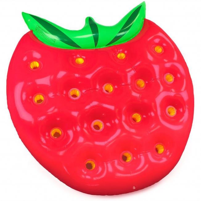 2021 XBL Sue New Inflatable strawberry floating row floating bed Floating Mattress for adults funny party