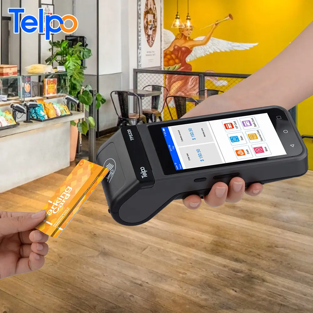 Telpo all in one handheld NFC card payment terminal android price pos machine with printer
