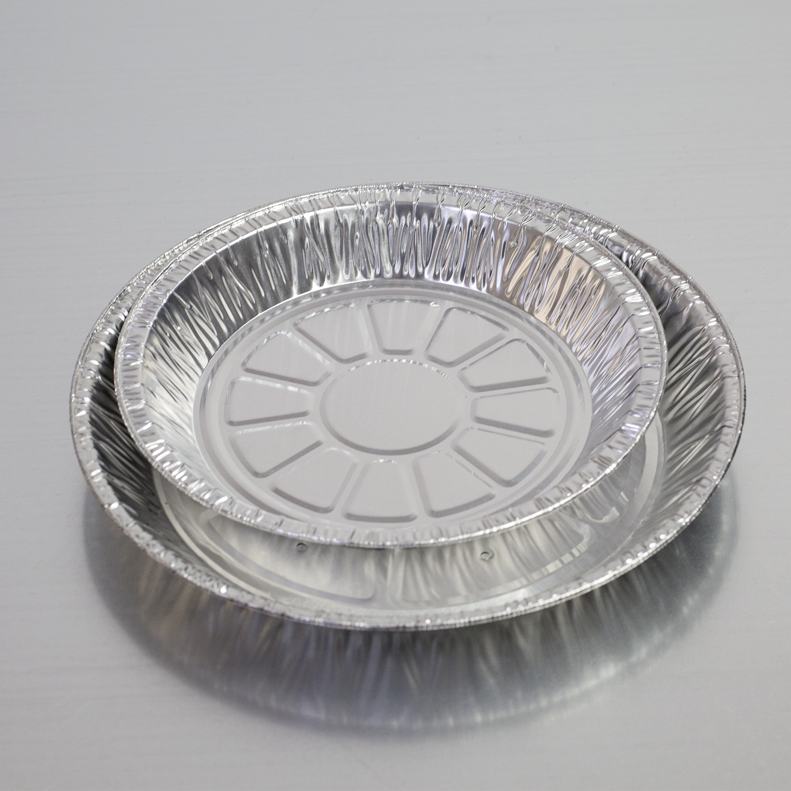 Disposable round aluminum foil pan pizza box 14 inch tin foil tray with clear plastic lid