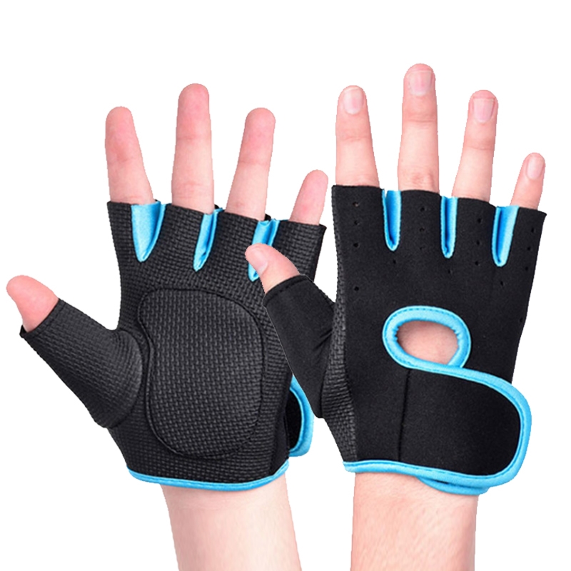Sport Fitness Cycling Gym Weightlifting Anti Slip Shock Breathable Half Finger Gloves Exercise Training Glove for Men Women