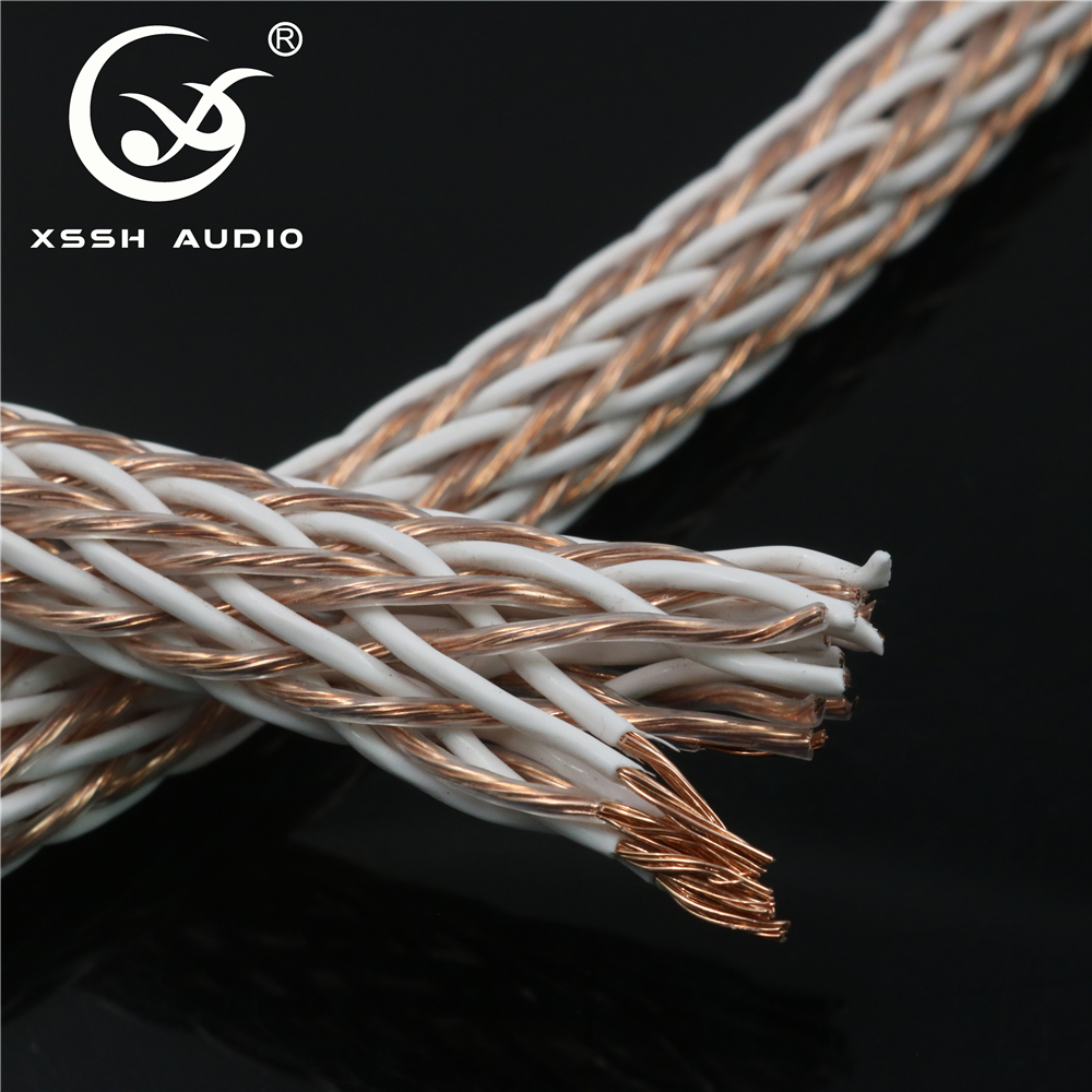 YIVO XSSSH аудио HIFI DIY Hi-end 16 ядер или 24 ядра Чистая медь OFC 12 мм объемный шнур питания динамик кабель провод