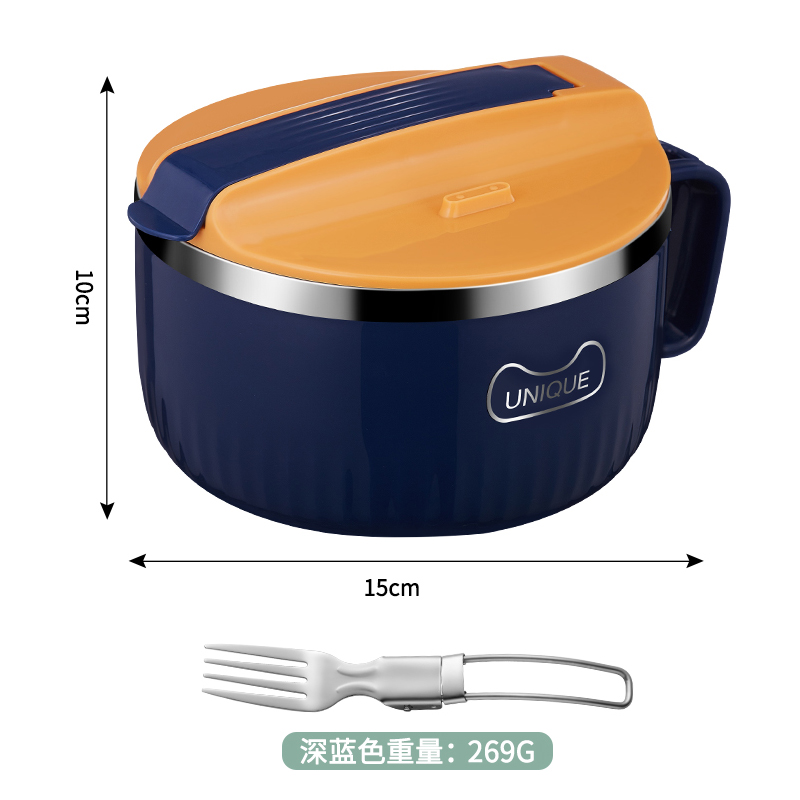 Hot Sale Soup Fruit Rice Noodle Food Container Bowl With lId And handle 304 Stainless Steel Lunch Bowl
