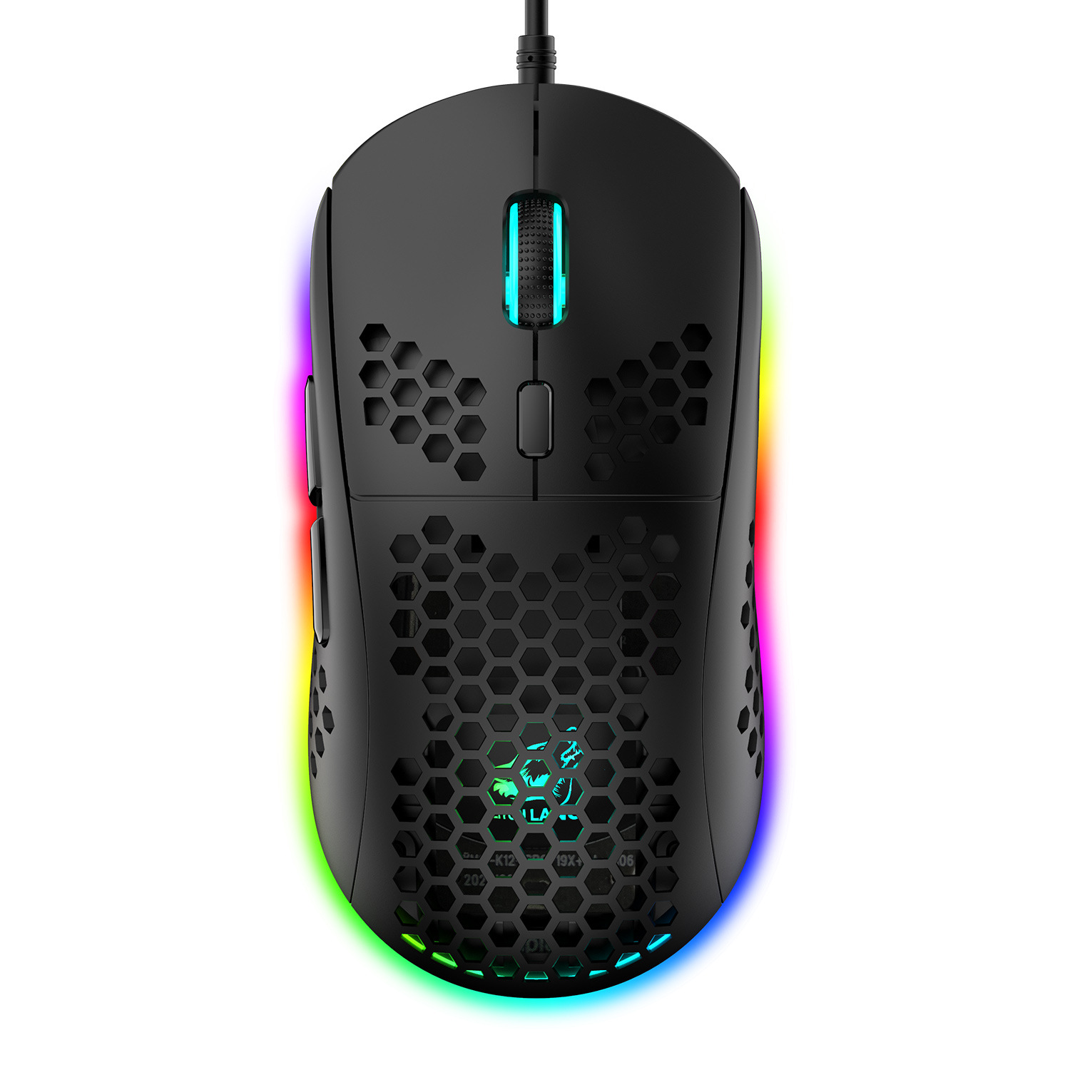 6D Ergonomic Macro Honeycomb Lightweight RGB Glowing Wired USB Optical Computer Gaming Mouse