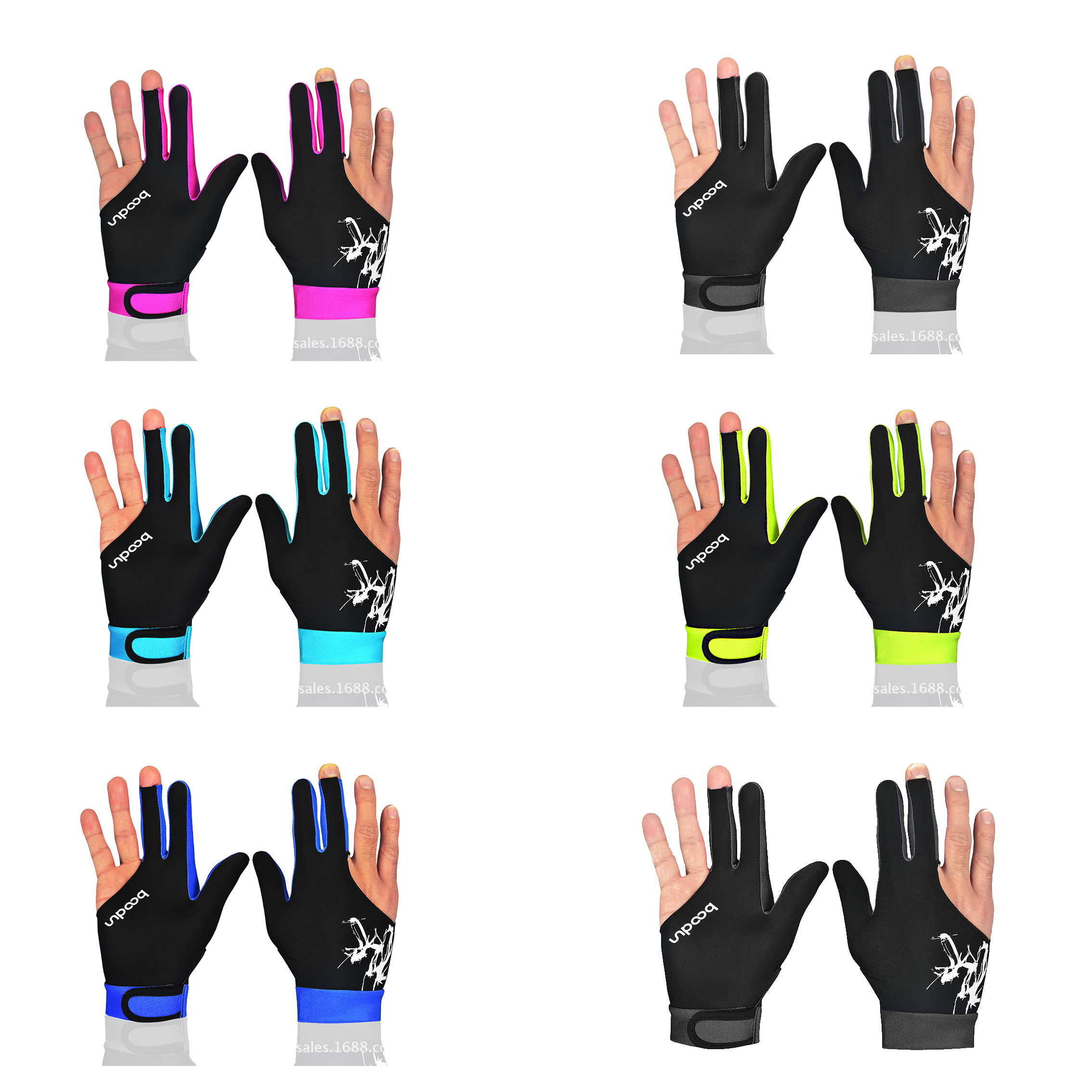 Wholesale New Design Three Finger Snooker Billiard Glove