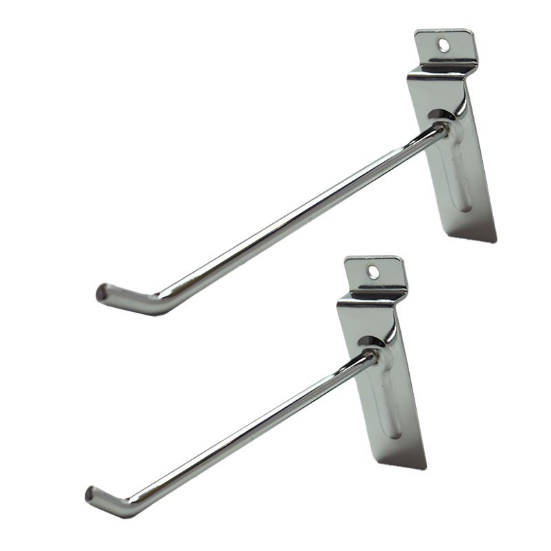 Retail and Exhibition Product Single Rod Hooks Electroplate Slatwall Peg Display Hook