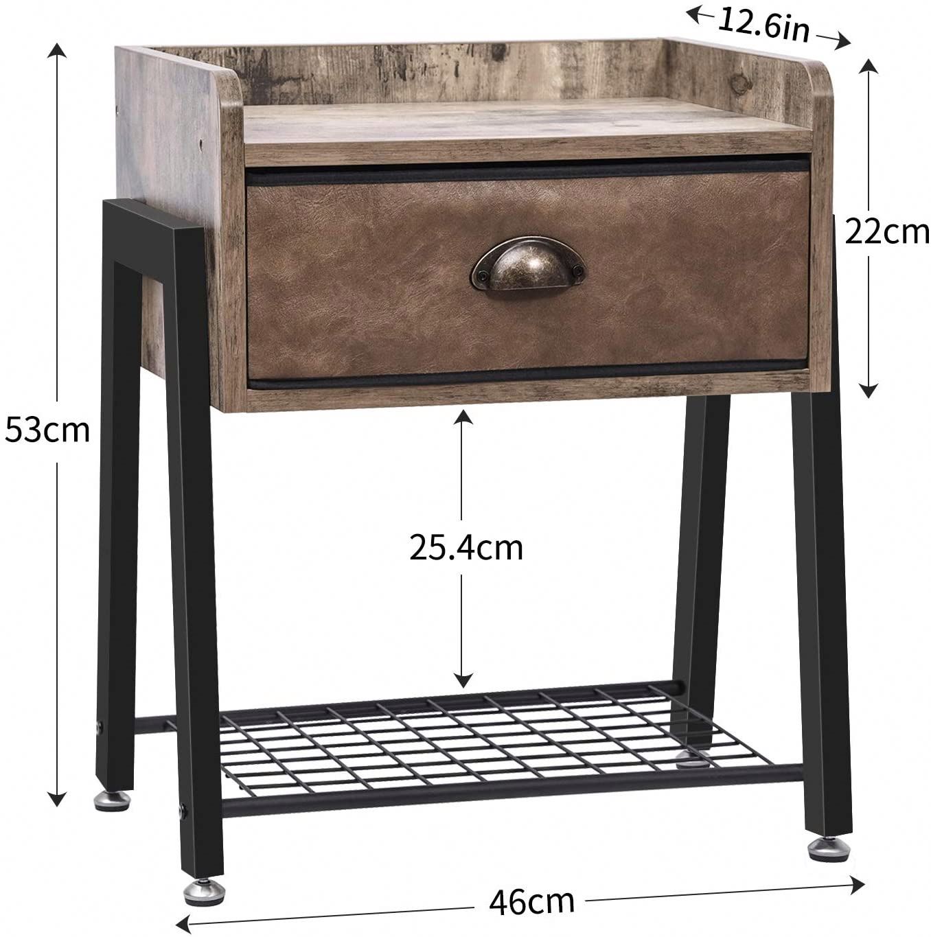 modern nightstand black wooden bedside table for bedroom