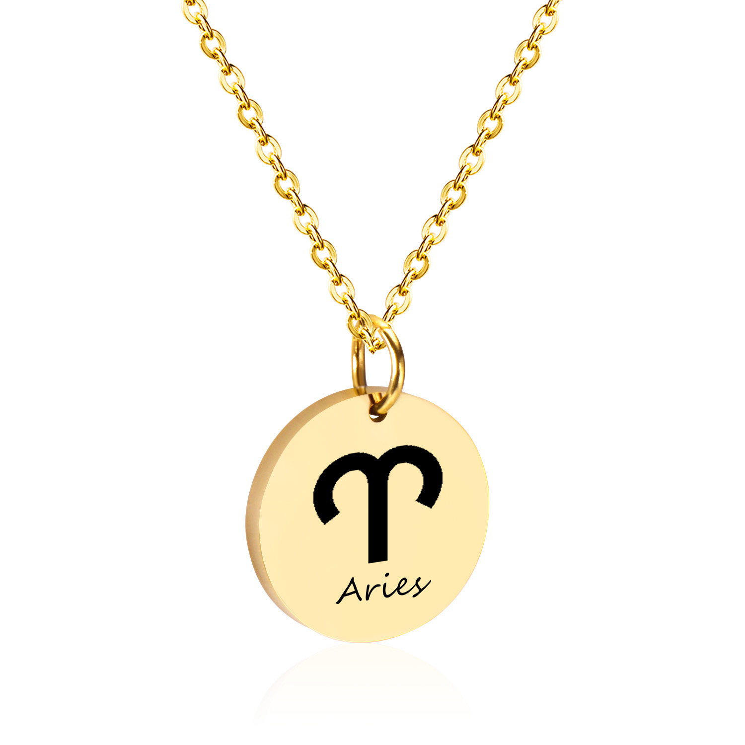 OEM ODM Italy Rapper Honey 18k Plated Necklace Square Pendant Stainless Steel Necklace