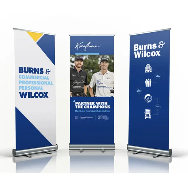 Promotion Custom Digital Printing Poster Roll up Banner Stand Aluminium Board Based Banners for Advertising