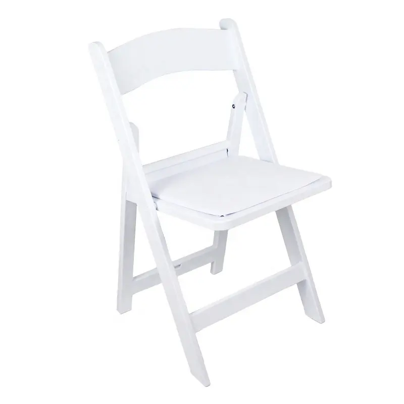 Top quality wholesale foldable chair  wedding event plastic wimbledon garden chairs white resin folding chair outdoor