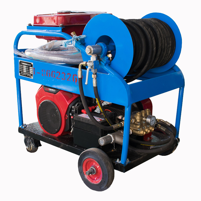 24HP Gasoline Engine 180 bar Water Jet Washer Industrial Cleaning Machine Equipment Sewer Drain High Pressure Cleaner