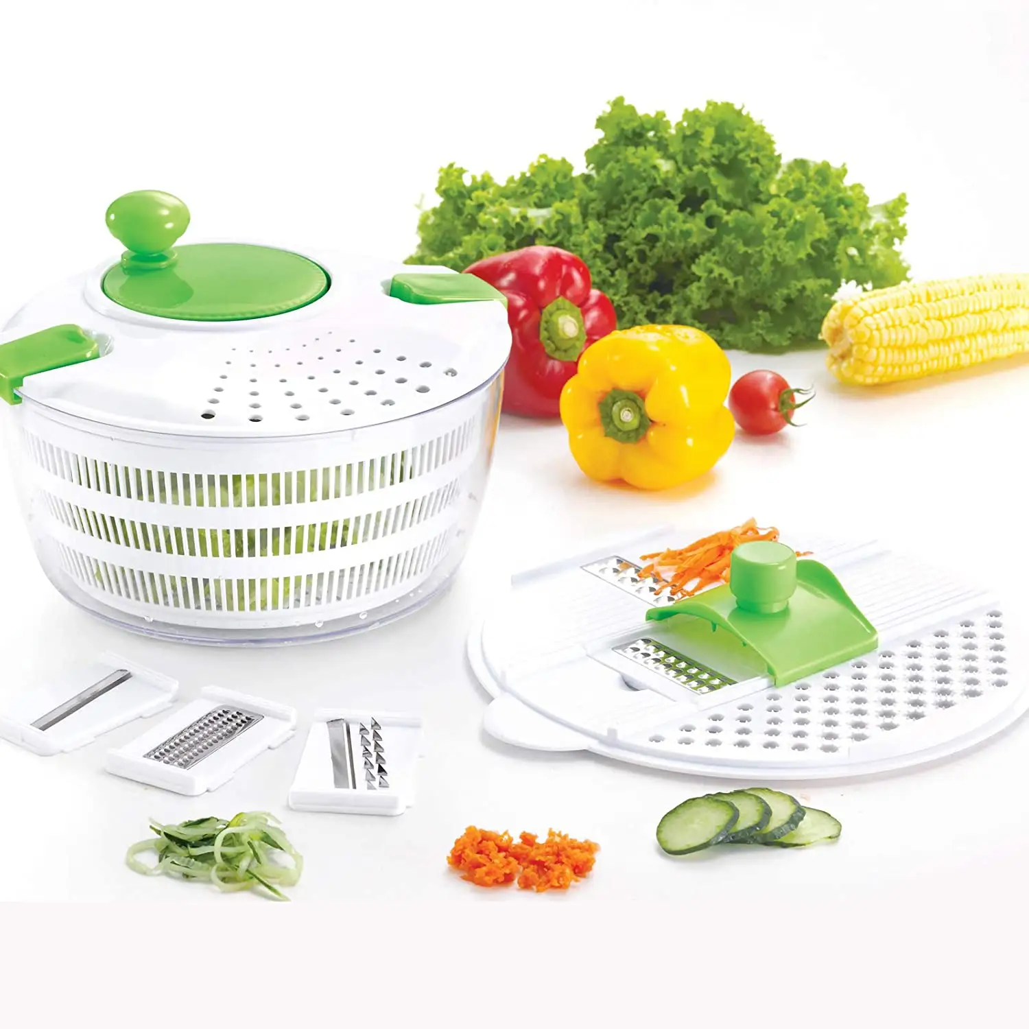 Amazon best selling 4L salad dryer chopper slicer manual food processor