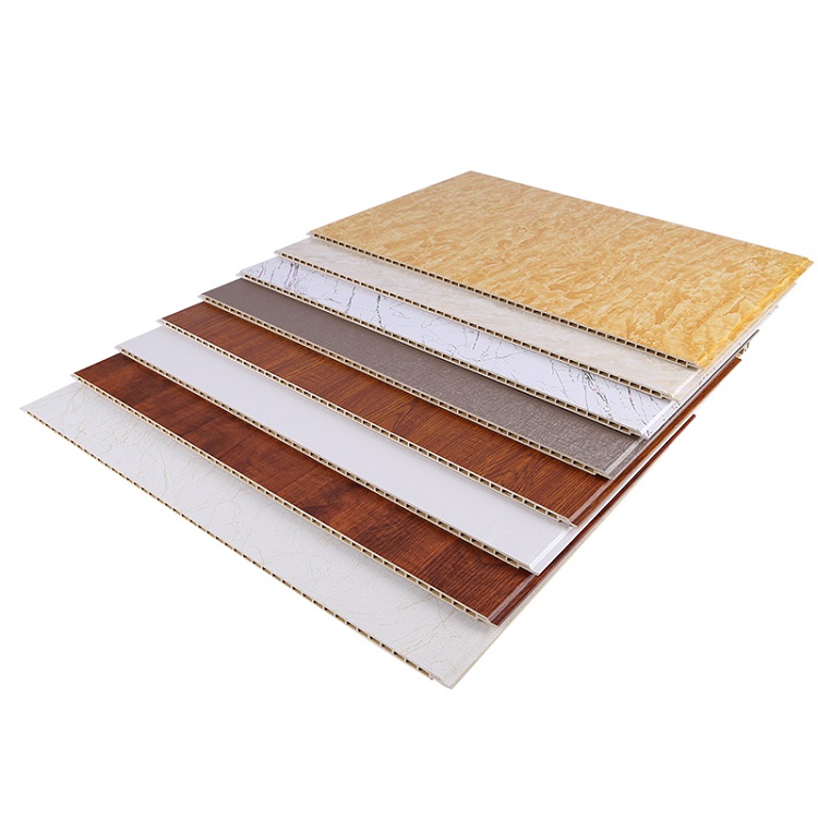 Interior bamboo wood fiber integrated wpc ceiling wall panels for hotel decoration