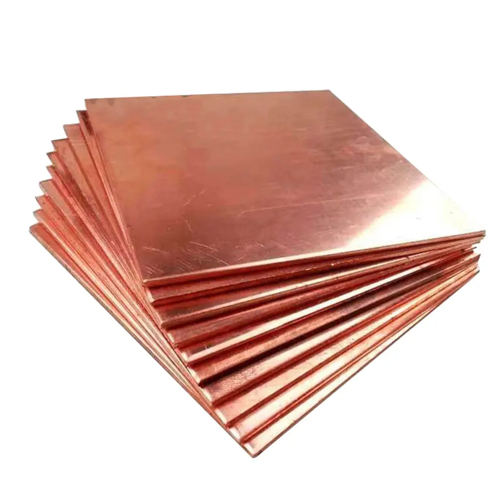 Low Price High Purity Copper Plate 0.5mm 0.8mm 1mm 3mm 4mm Thickness C11000 C10100 Copper Plate Sheet